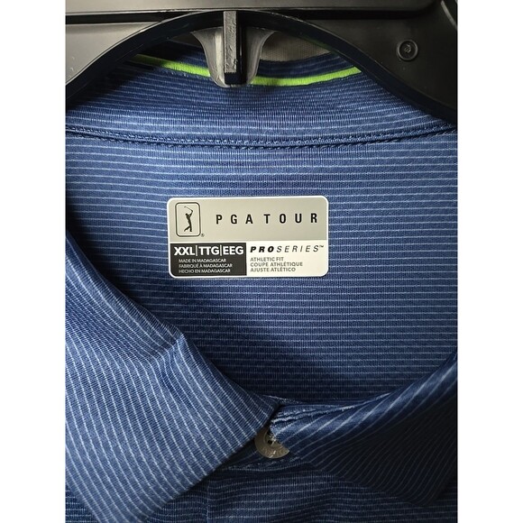 NWT PGA Tour Pro Series Stretch Polo Shirt Sz XXL True Navy - Picture 5 of 9